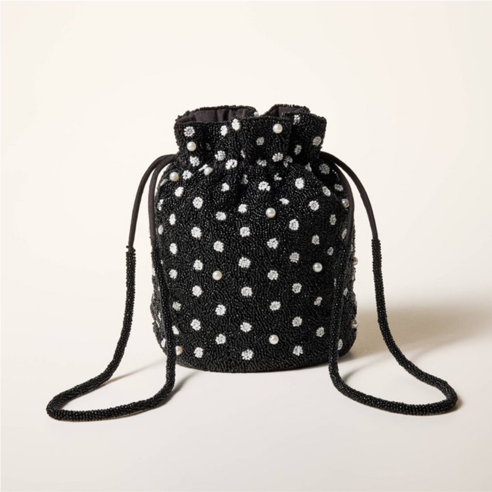 Kate Spade x Target Beaded Polka Dot Drawstring Bucket Bag